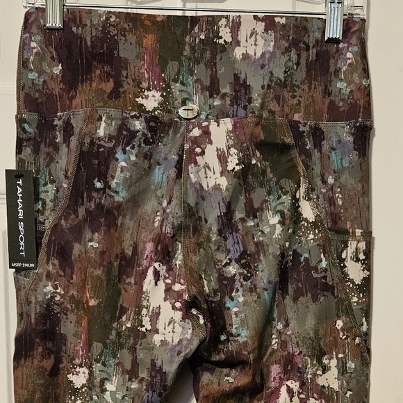 #394 Tahari Sport- 2 Pocket Earthtone Leggings,varies Sizes - Picture 4 of 7